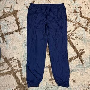 Vintage 90s Nike Fleece Lined Track Pants Size XL Navy Blue